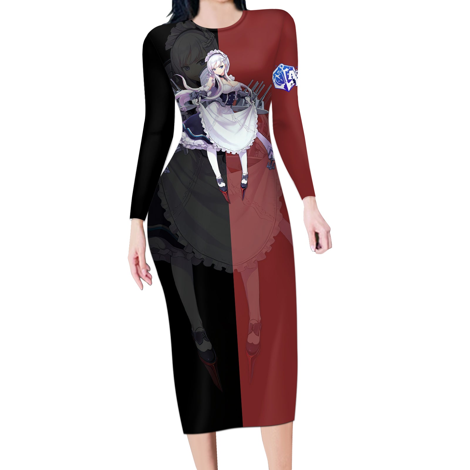 Belfast - Azur Lane Long Sleeve Bodycon Dress Anime Game Style