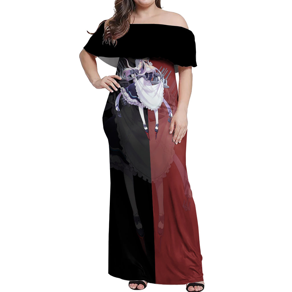Belfast - Azur Lane Off Shoulder Maxi Dress Anime Game Style