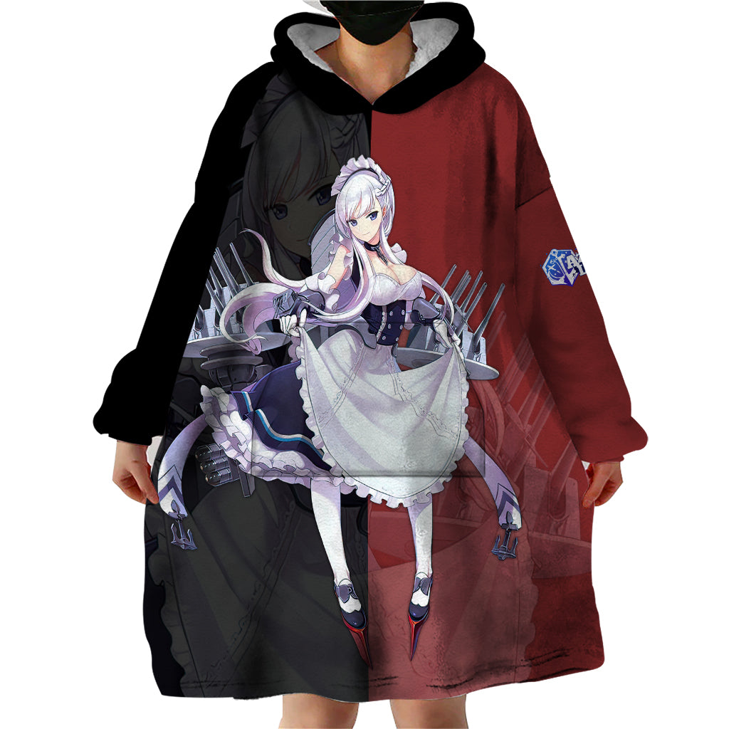 Belfast - Azur Lane Wearable Blanket Hoodie Anime Game Style