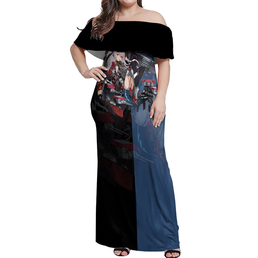 Prinz Eugen - Azur Lane Off Shoulder Maxi Dress Anime Game Style
