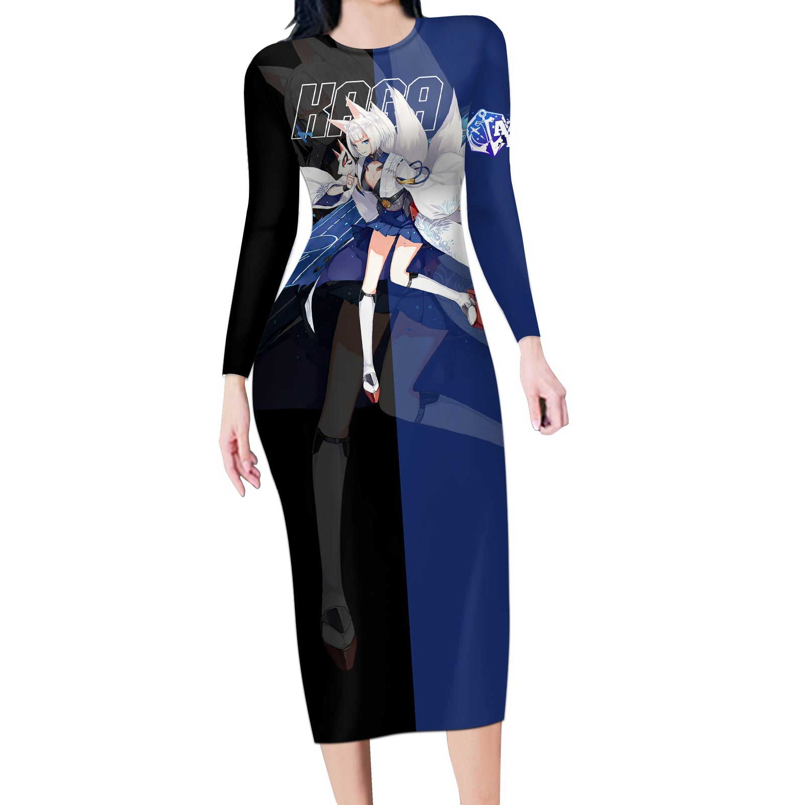 Kaga - Azur Lane Long Sleeve Bodycon Dress Anime Game Style