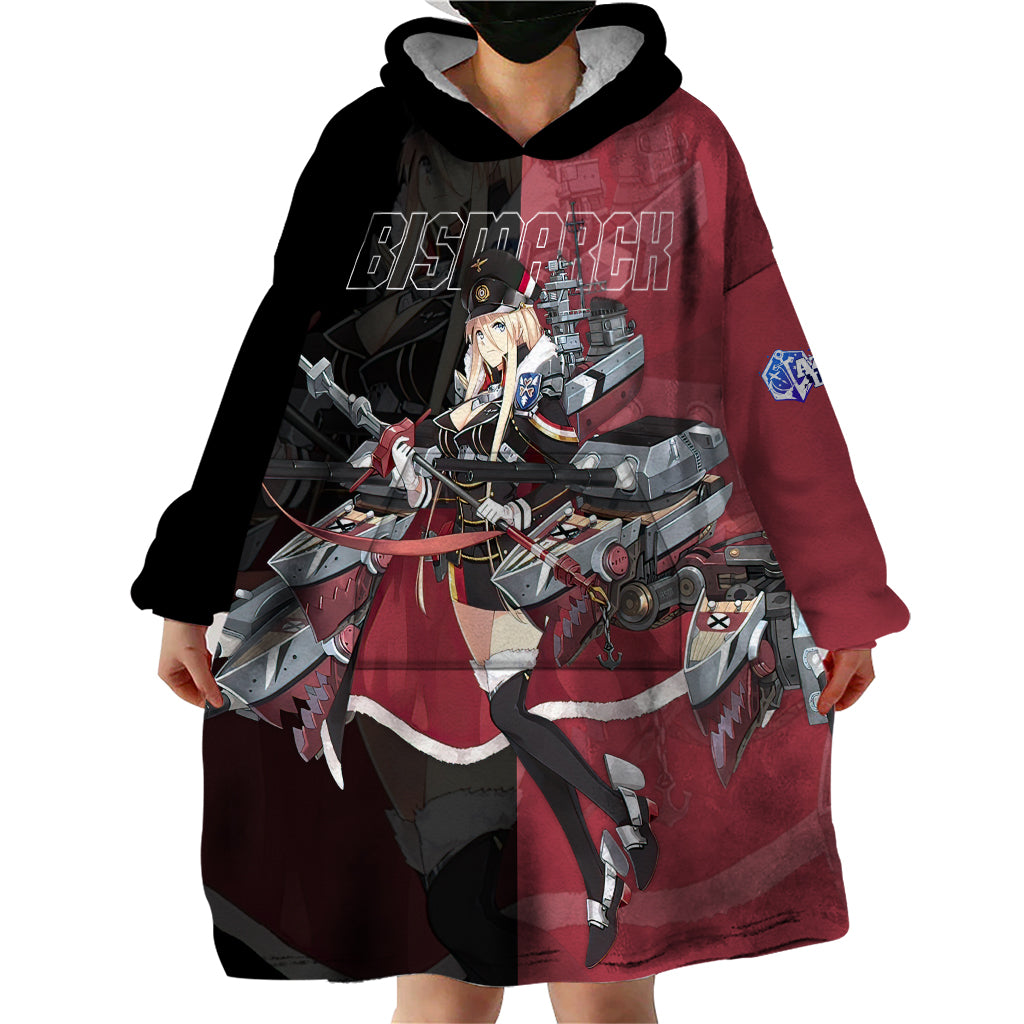 Bismarck - Azur Lane Wearable Blanket Hoodie Anime Game Style