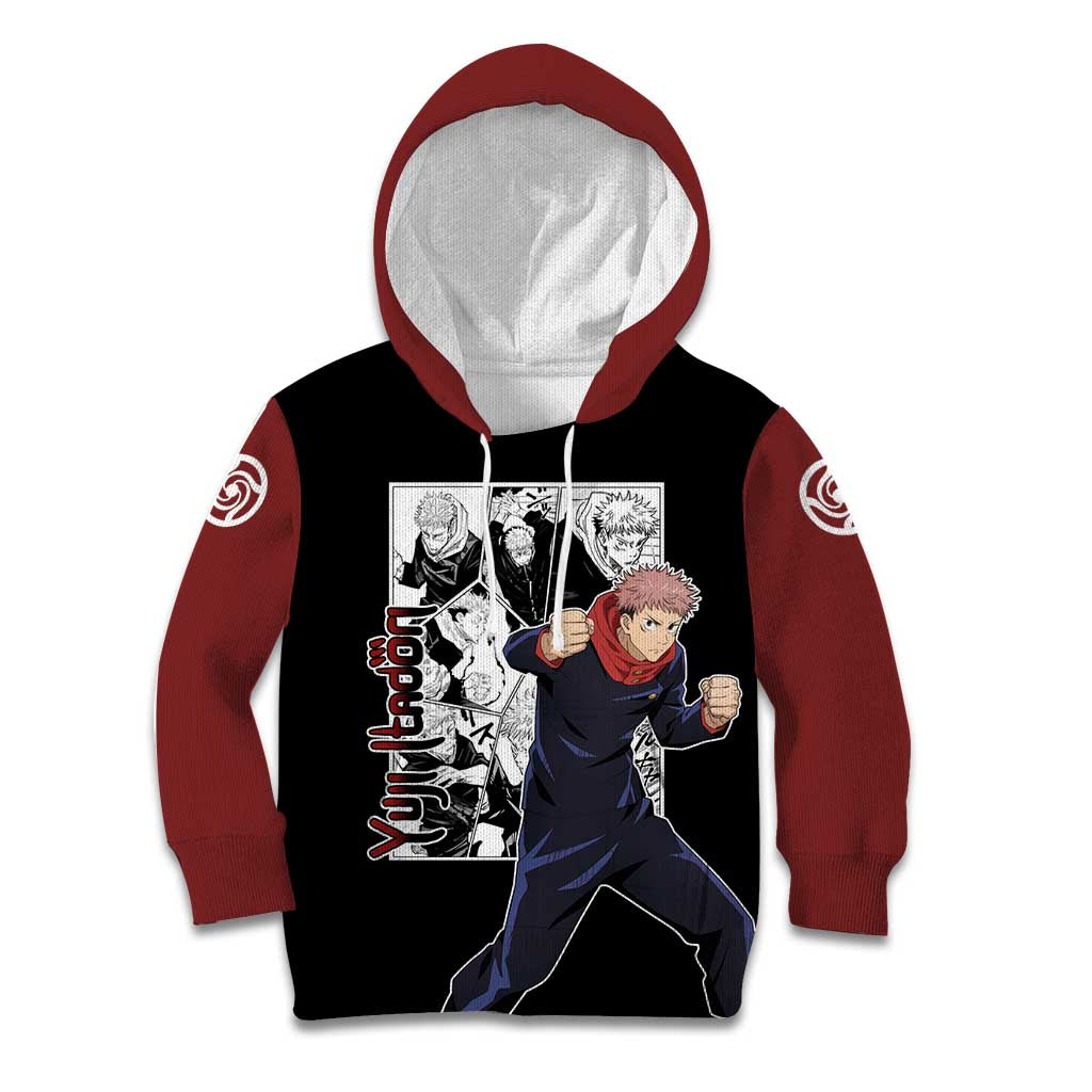 Yuji Itadori - Jujustu Kaisen Kid Hoodie Anime Mix Manga Style