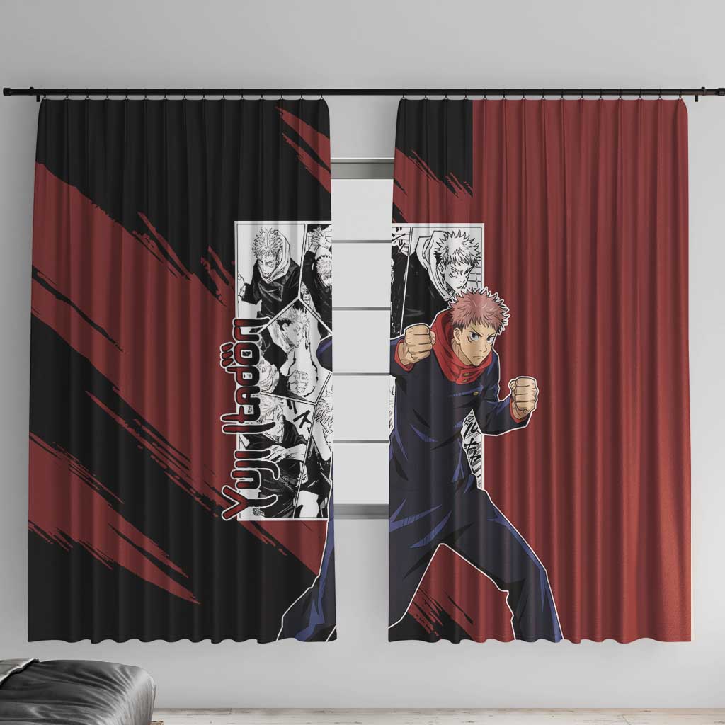 Yuji Itadori - Jujustu Kaisen Window Curtain Anime Mix Manga Style
