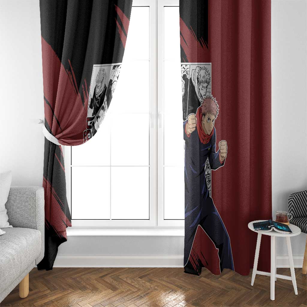 Yuji Itadori - Jujustu Kaisen Window Curtain Anime Mix Manga Style