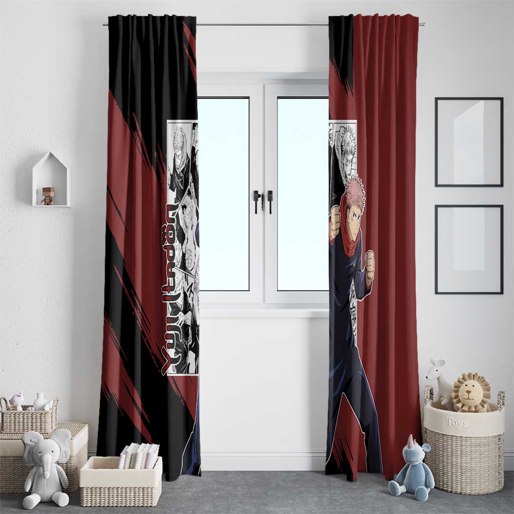 Yuji Itadori - Jujustu Kaisen Window Curtain Anime Mix Manga Style