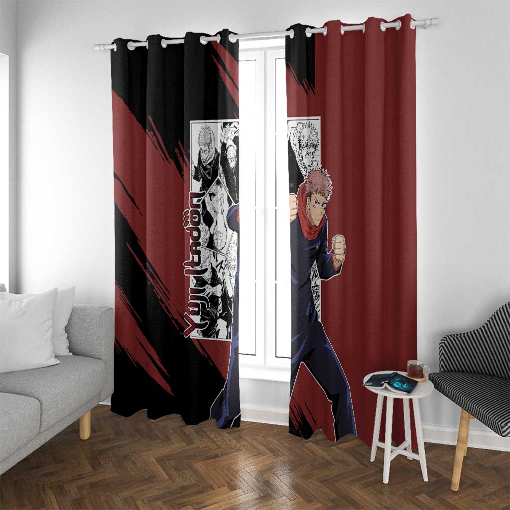 Yuji Itadori - Jujustu Kaisen Window Curtain Anime Mix Manga Style
