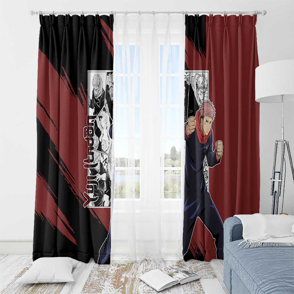 Yuji Itadori - Jujustu Kaisen Window Curtain Anime Mix Manga Style