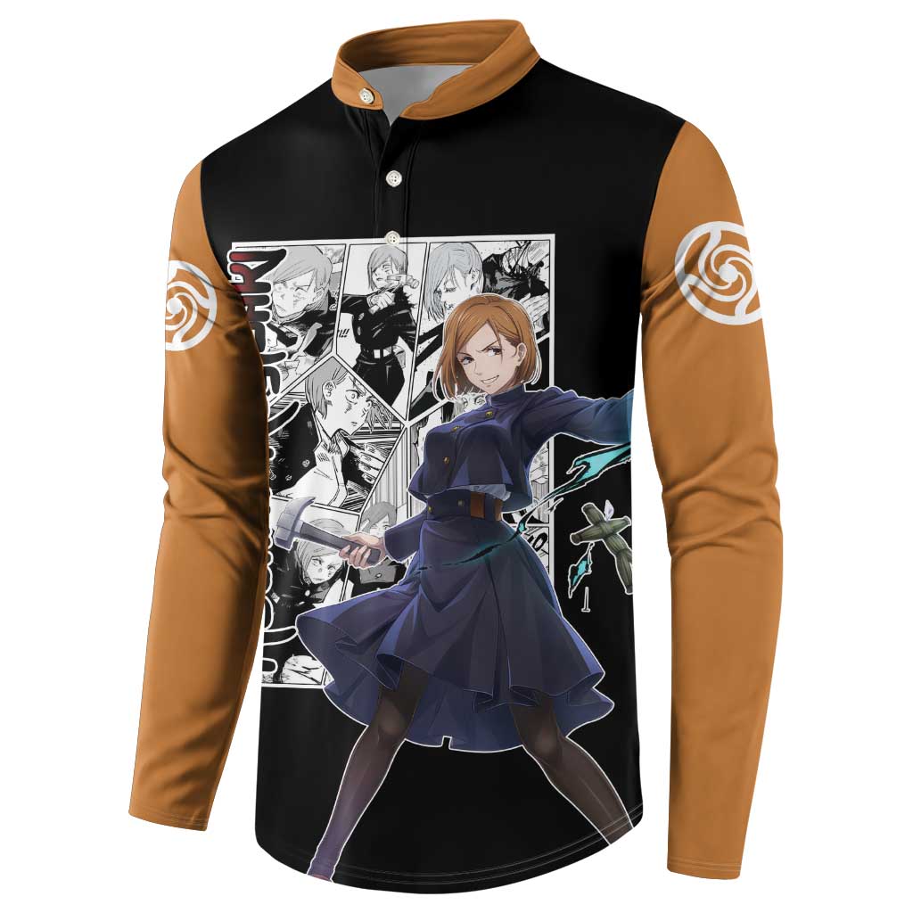 Nobara Kugisaki - Jujustu Kaisen Button Sweatshirt Anime Mix Manga Style
