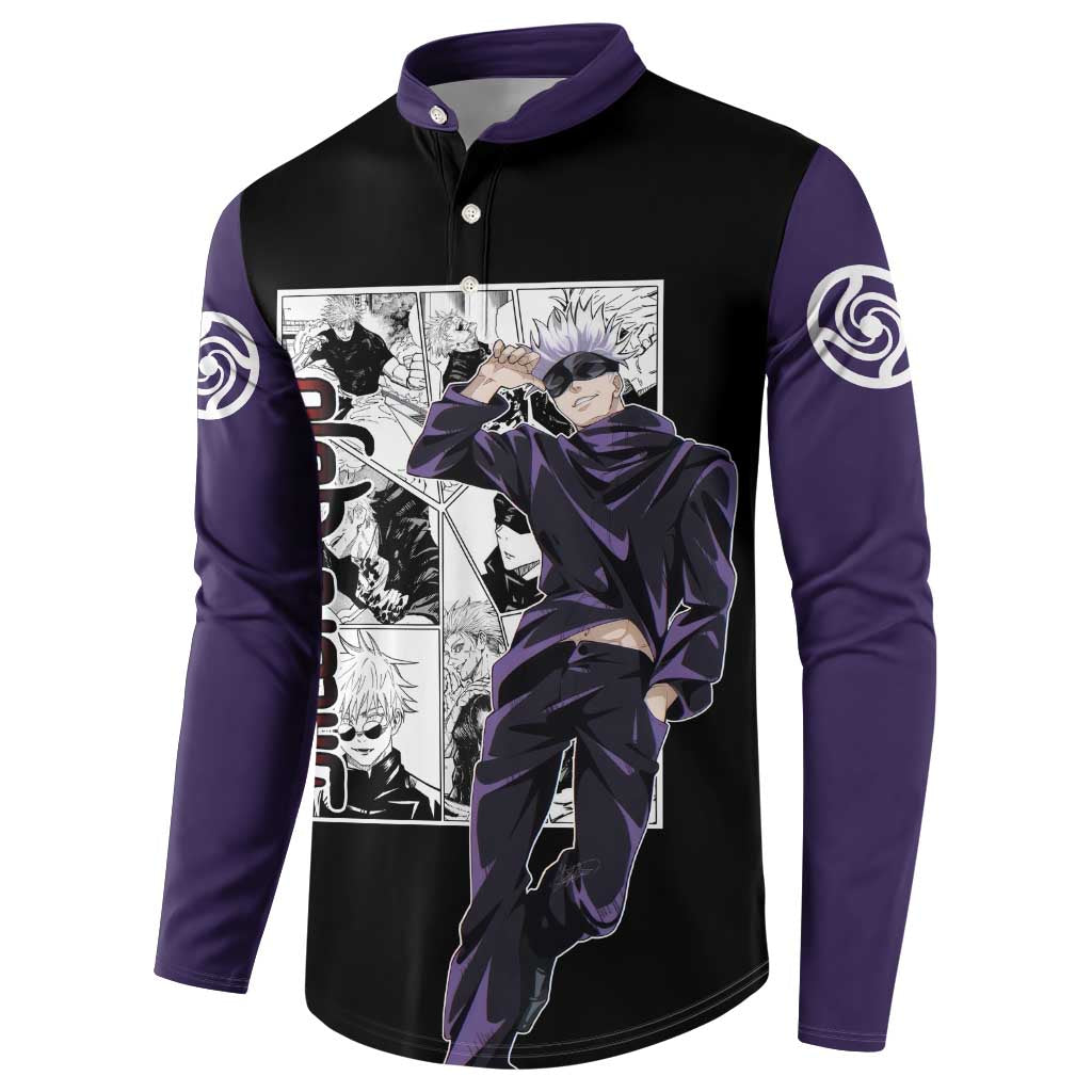 Satoru Gojo - Jujutsu Kaisen Button Sweatshirt Anime Mix Manga Style