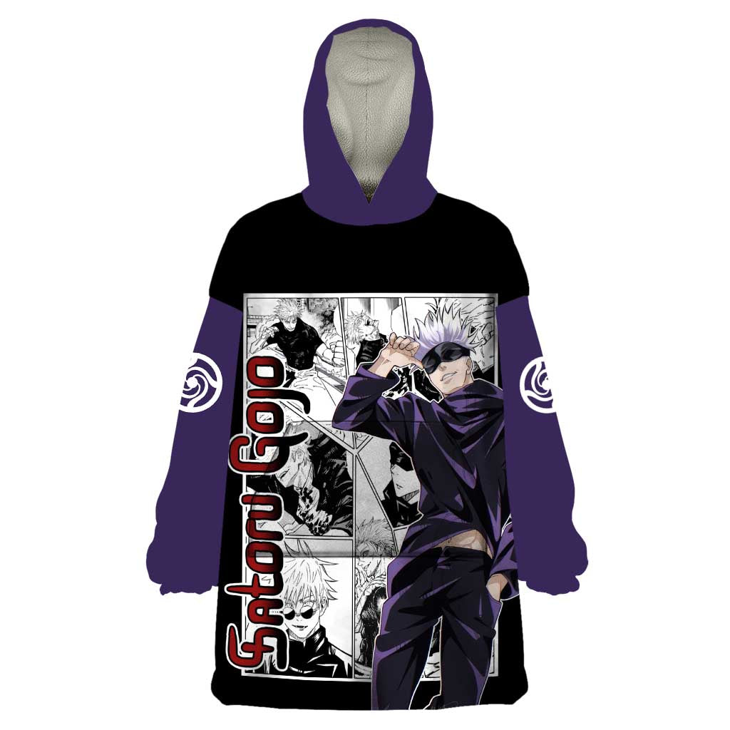 Satoru Gojo - Jujutsu Kaisen Wearable Blanket Hoodie Anime Mix Manga Style