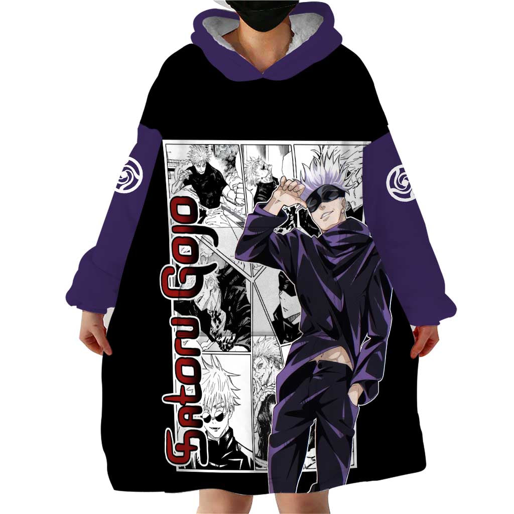 Satoru Gojo - Jujutsu Kaisen Wearable Blanket Hoodie Anime Mix Manga Style