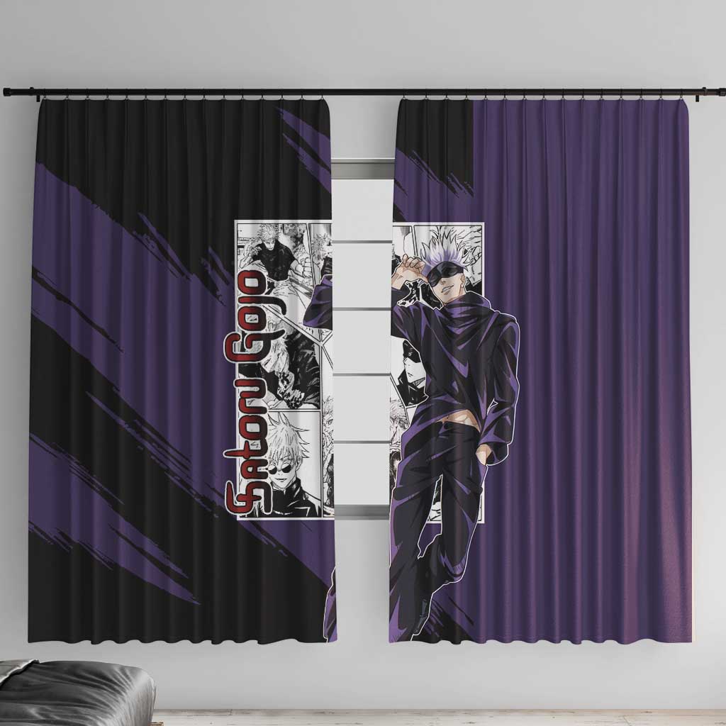 Satoru Gojo - Jujutsu Kaisen Window Curtain Anime Mix Manga Style