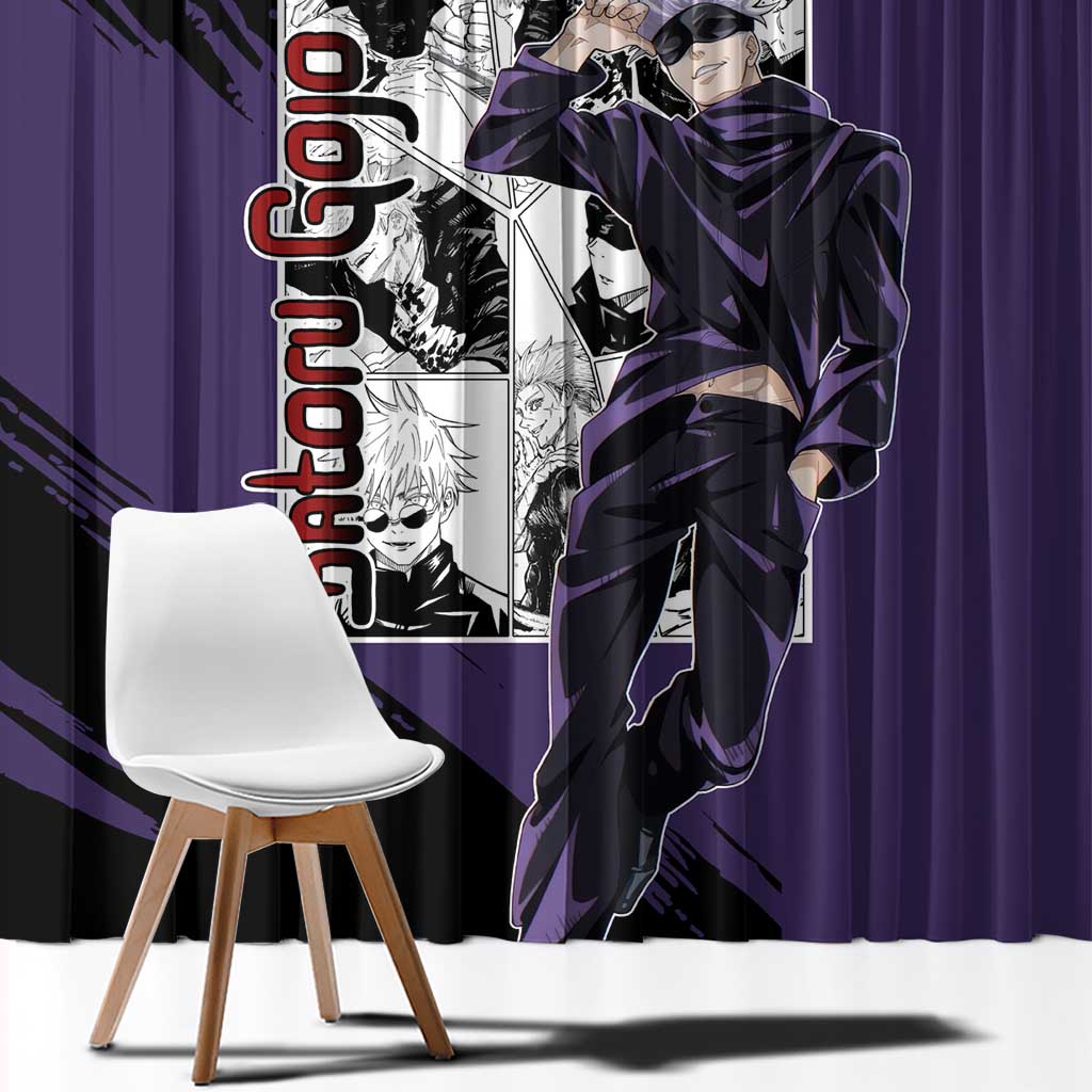 Satoru Gojo - Jujutsu Kaisen Window Curtain Anime Mix Manga Style