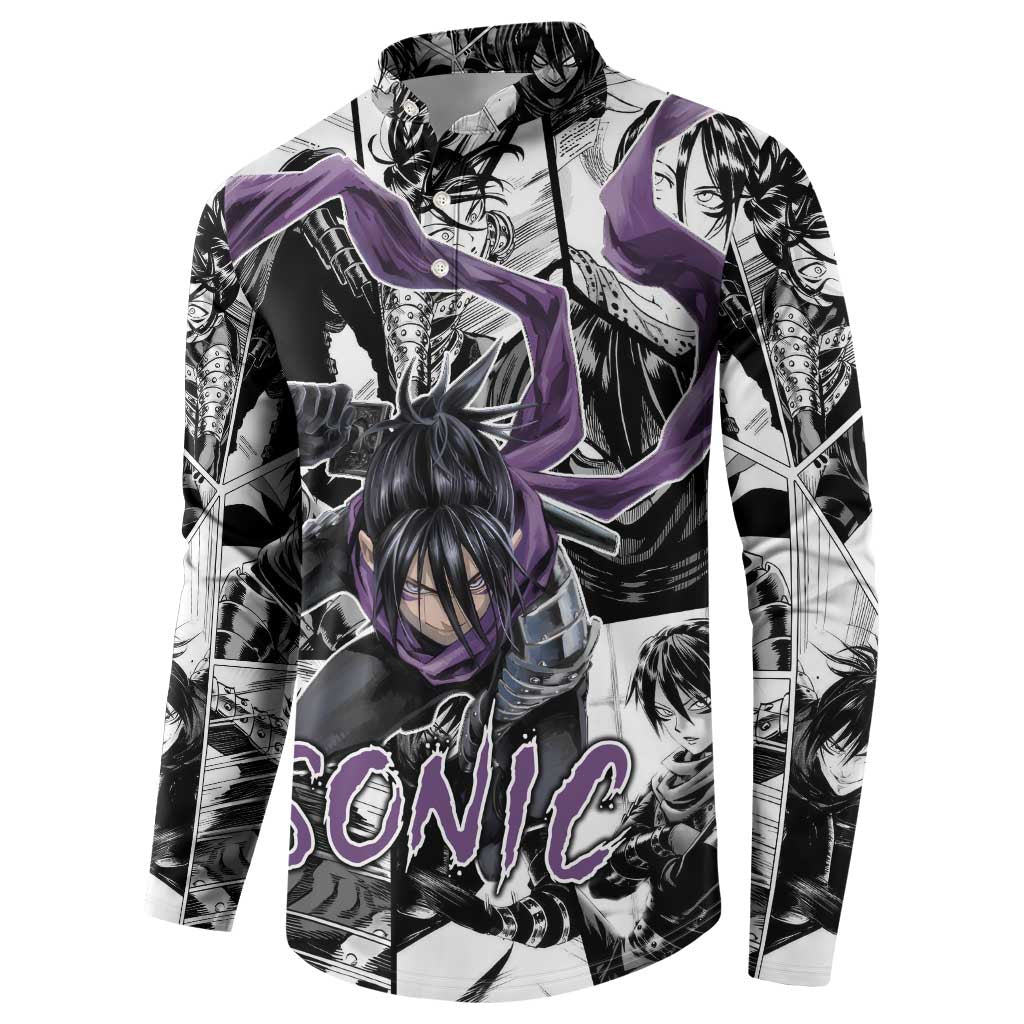 Sonic - One Punch Man Button Sweatshirt Anime Mix Manga Style
