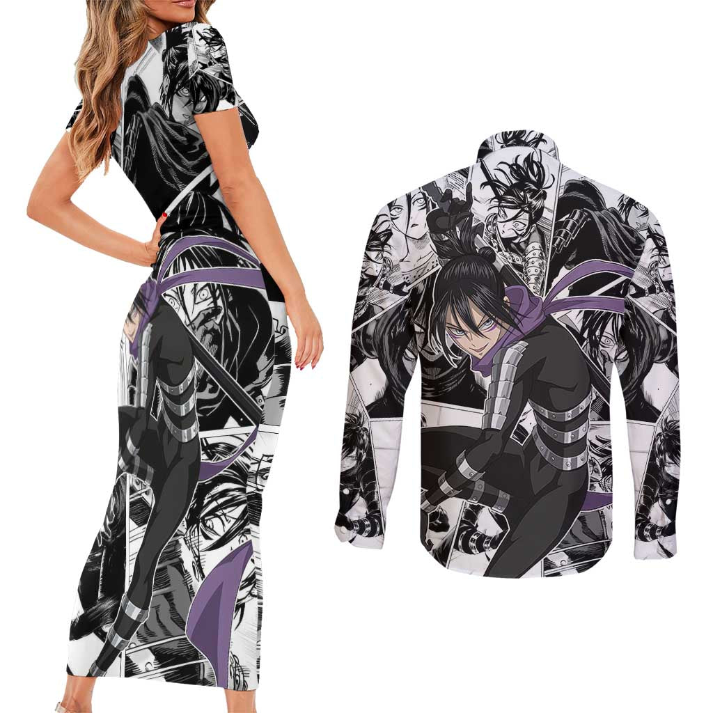 Sonic - One Punch Man Couples Matching Short Sleeve Bodycon Dress and Long Sleeve Button Shirt Anime Mix Manga Style