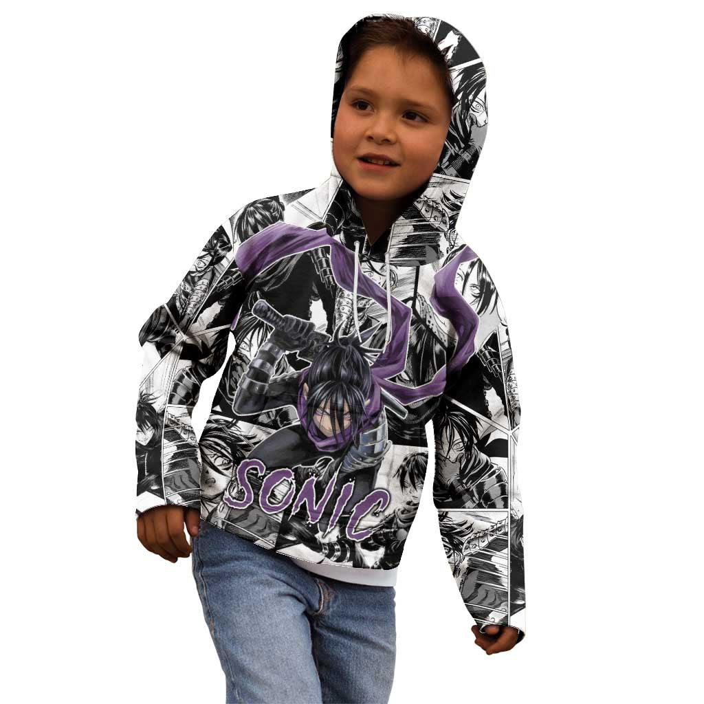 Sonic - One Punch Man Kid Hoodie Anime Mix Manga Style