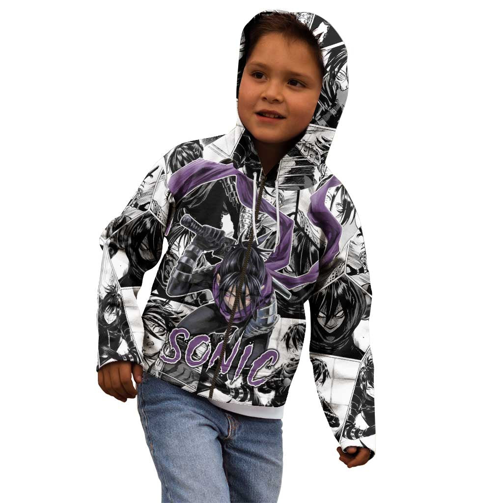 Sonic - One Punch Man Kid Hoodie Anime Mix Manga Style