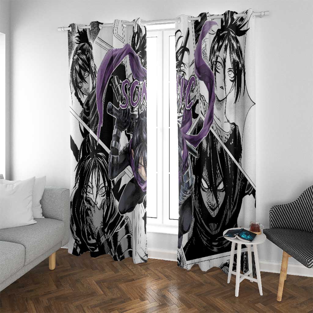 Sonic - One Punch Man Window Curtain Anime Mix Manga Style