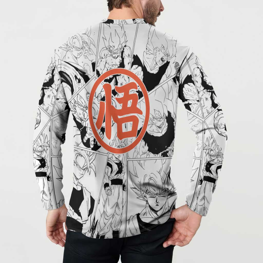 Goku Super Saiyan 2 - Dragon Ball Button Sweatshirt Anime Mix Manga Style