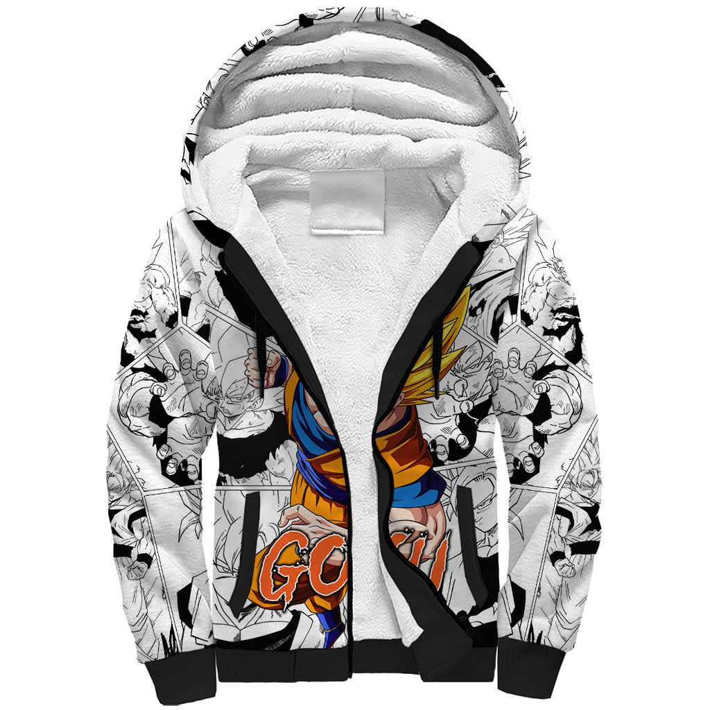 Goku Super Saiyan 2 - Dragon Ball Sherpa Hoodie Anime Mix Manga Style