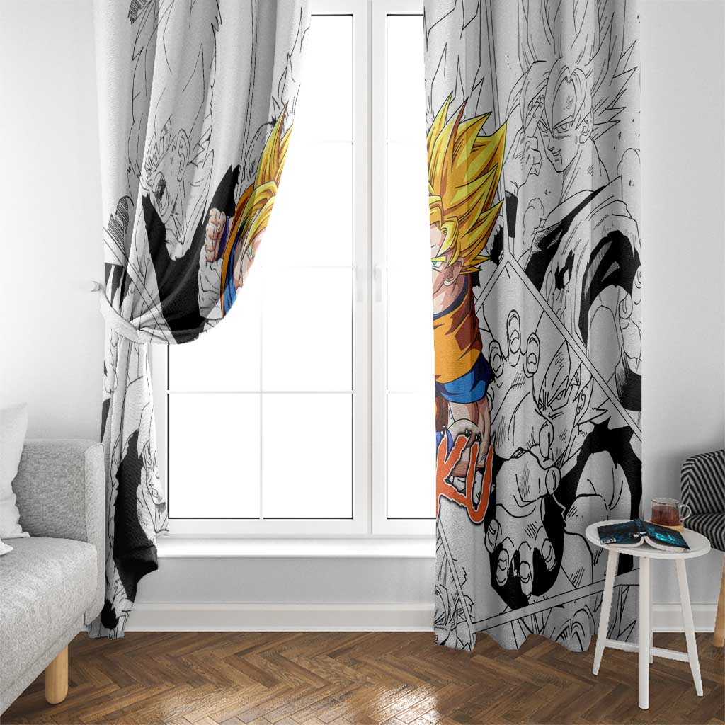 Goku Super Saiyan 2 - Dragon Ball Window Curtain Anime Mix Manga Style