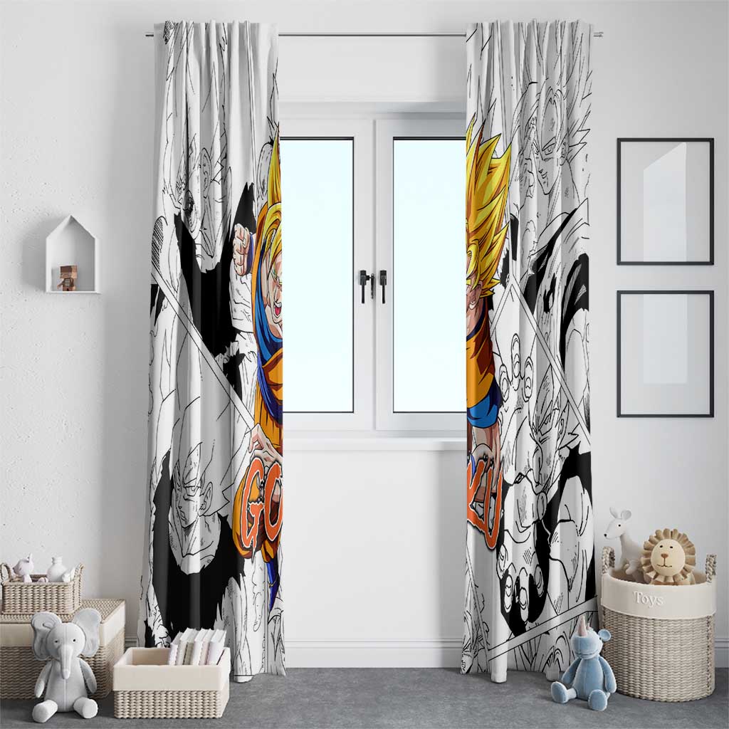 Goku Super Saiyan 2 - Dragon Ball Window Curtain Anime Mix Manga Style