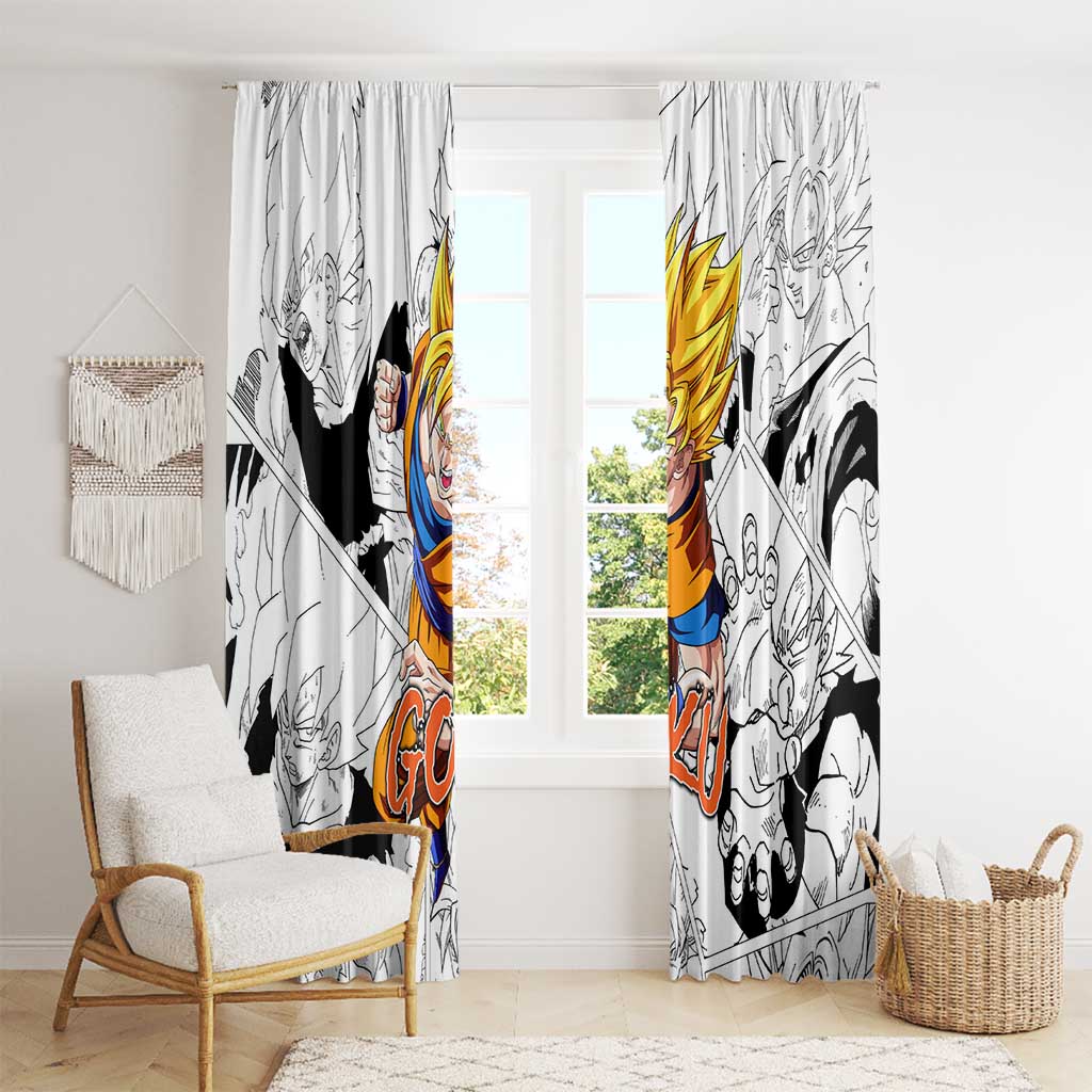 Goku Super Saiyan 2 - Dragon Ball Window Curtain Anime Mix Manga Style