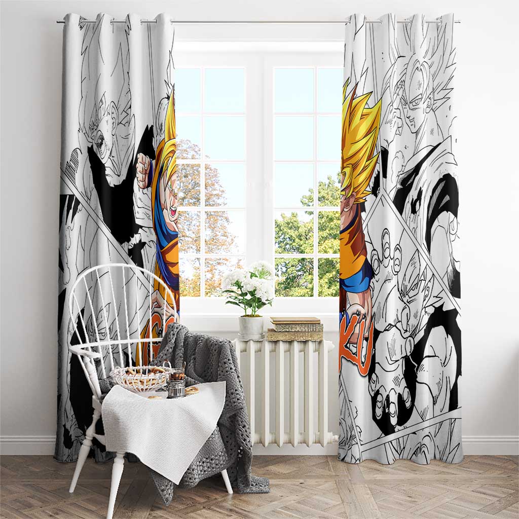 Goku Super Saiyan 2 - Dragon Ball Window Curtain Anime Mix Manga Style