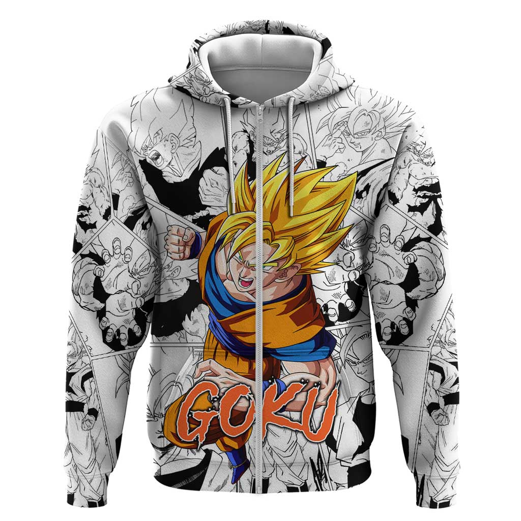 Goku Super Saiyan 2 - Dragon Ball Zip Hoodie Anime Mix Manga Style