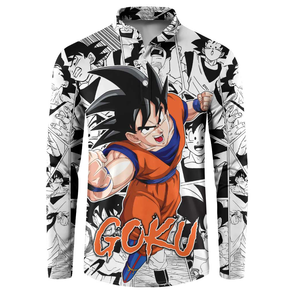 Goku - Dragon Ball Button Sweatshirt Anime Style