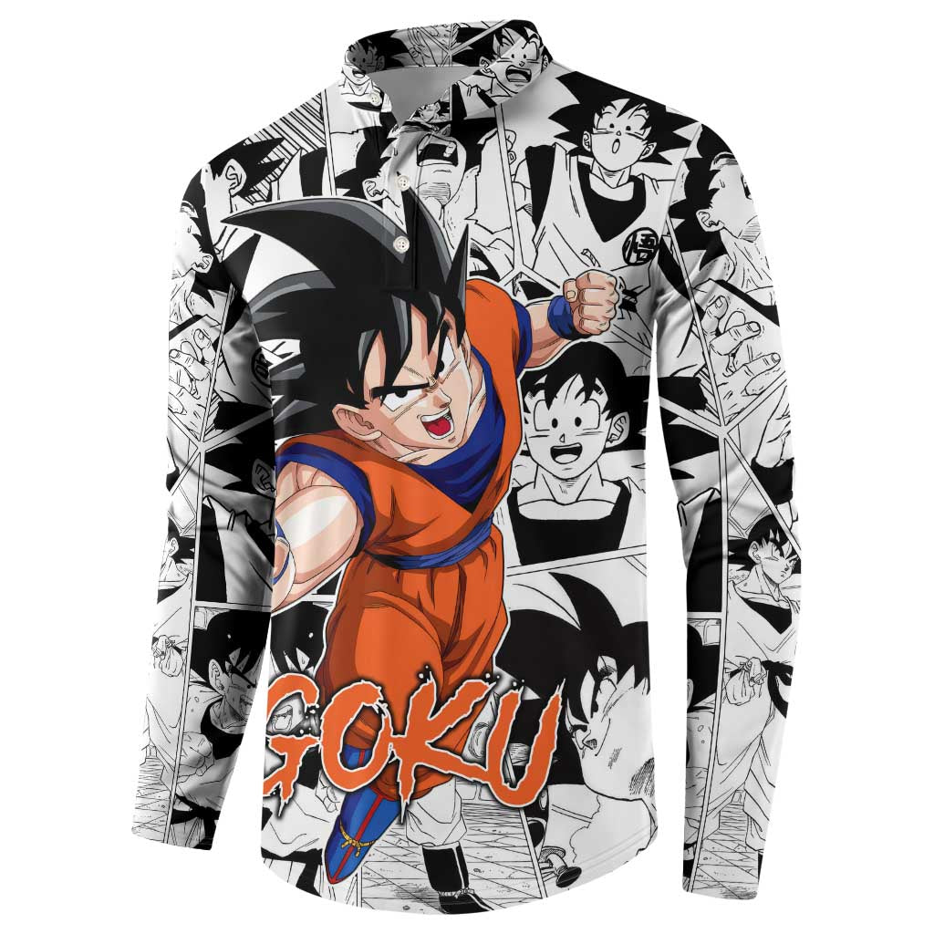 Goku - Dragon Ball Button Sweatshirt Anime Style