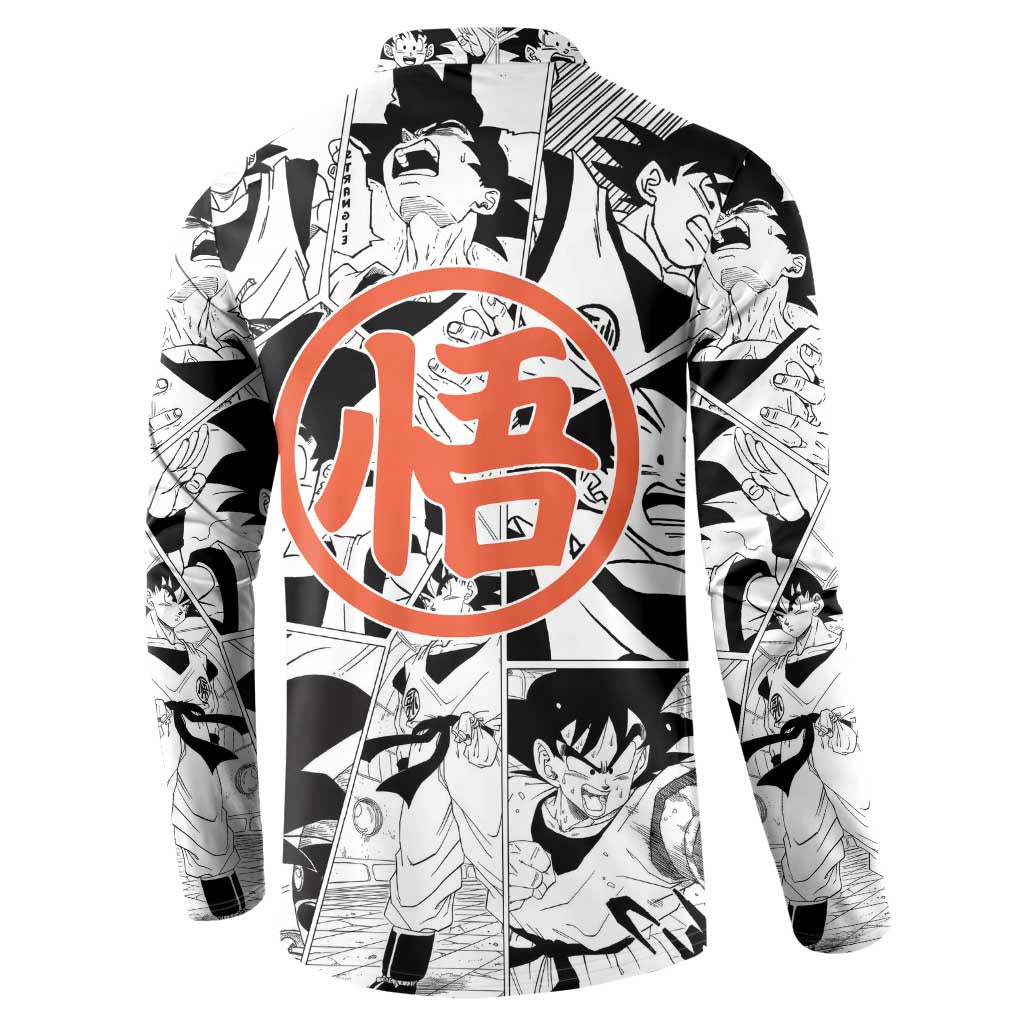 Goku - Dragon Ball Button Sweatshirt Anime Style