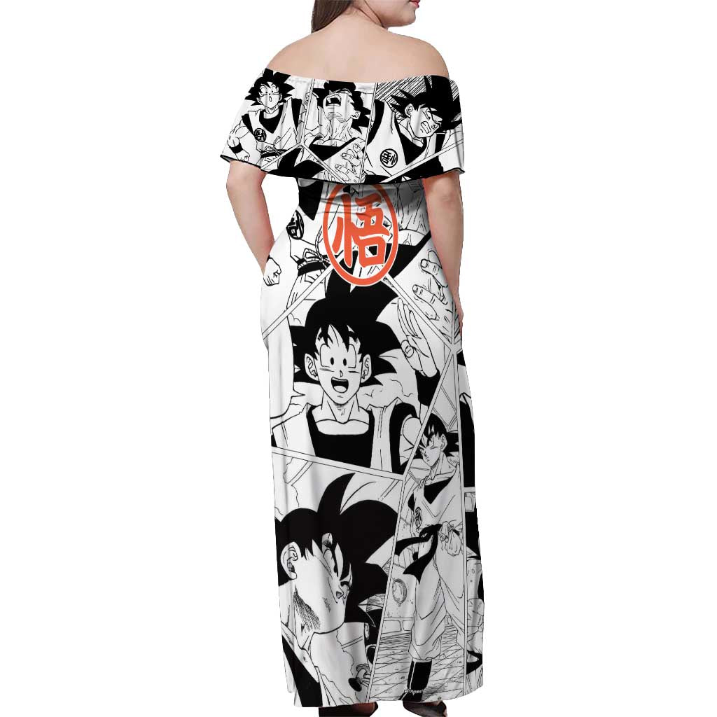 Goku - Dragon Ball Off Shoulder Maxi Dress Anime Style