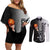 Ichigo - Bleach Couples Matching Off Shoulder Short Dress and Long Sleeve Button Shirt Anime Mix Manga Style