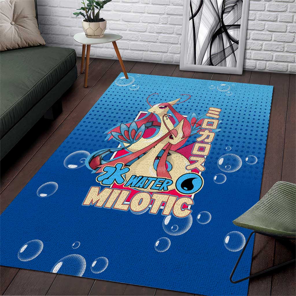 Milotic from Poké Area Rug with Water Type Ability and Graceful Pose Design - The Mazicc