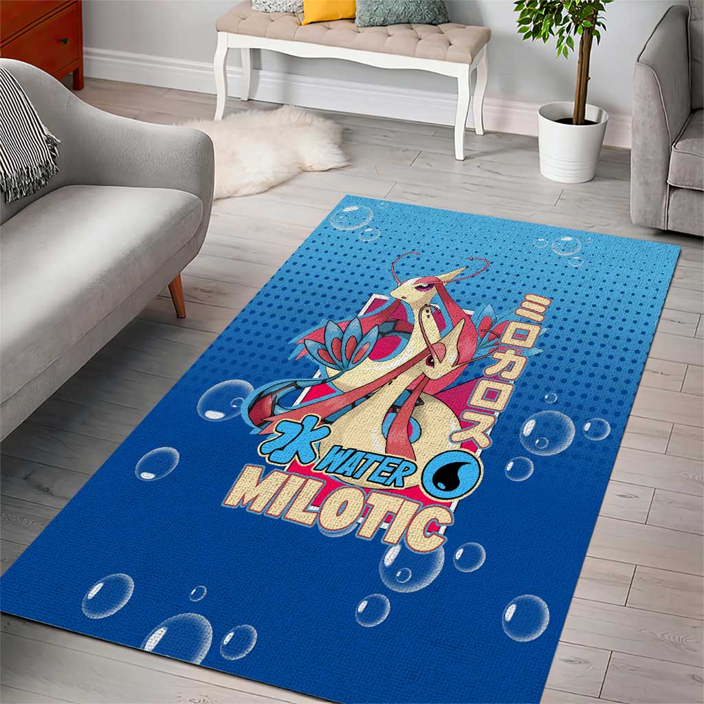 Milotic from Poké Area Rug with Water Type Ability and Graceful Pose Design - The Mazicc