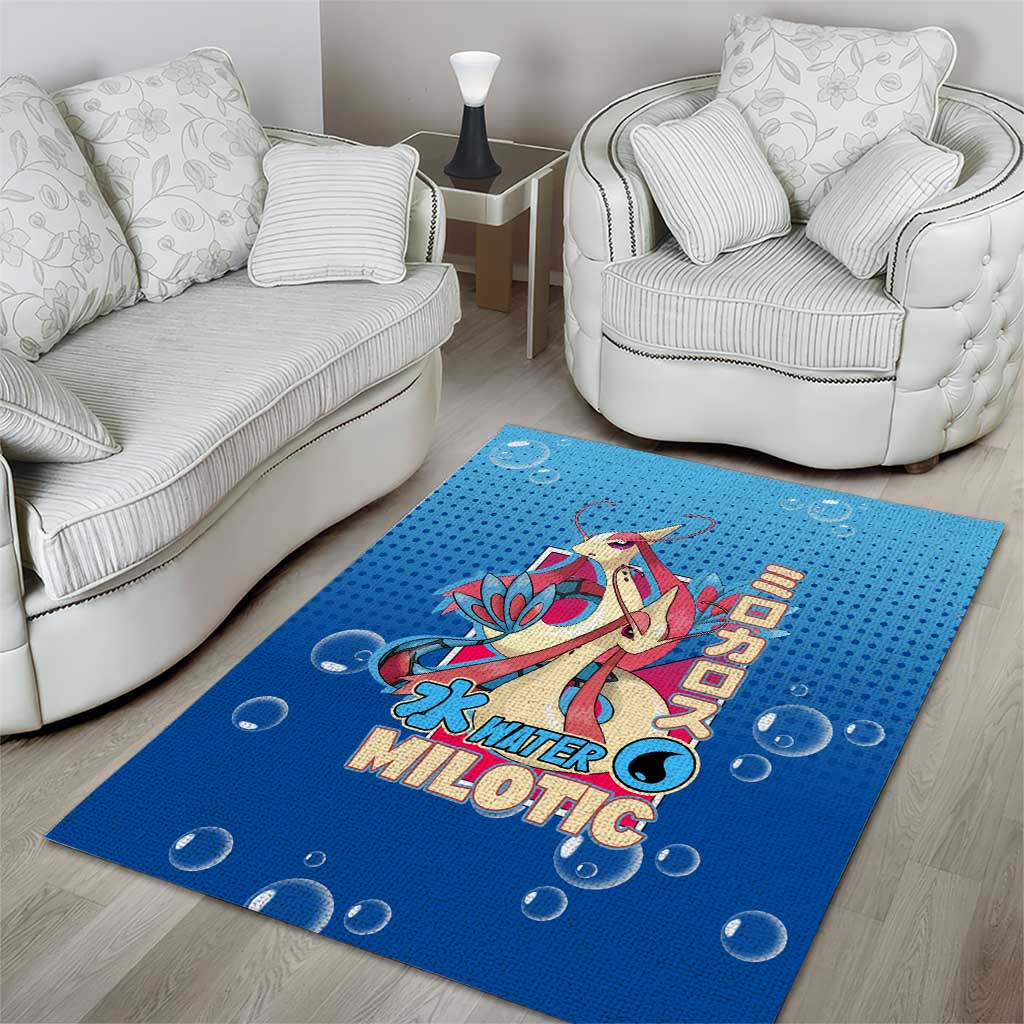 Milotic from Poké Area Rug with Water Type Ability and Graceful Pose Design - The Mazicc
