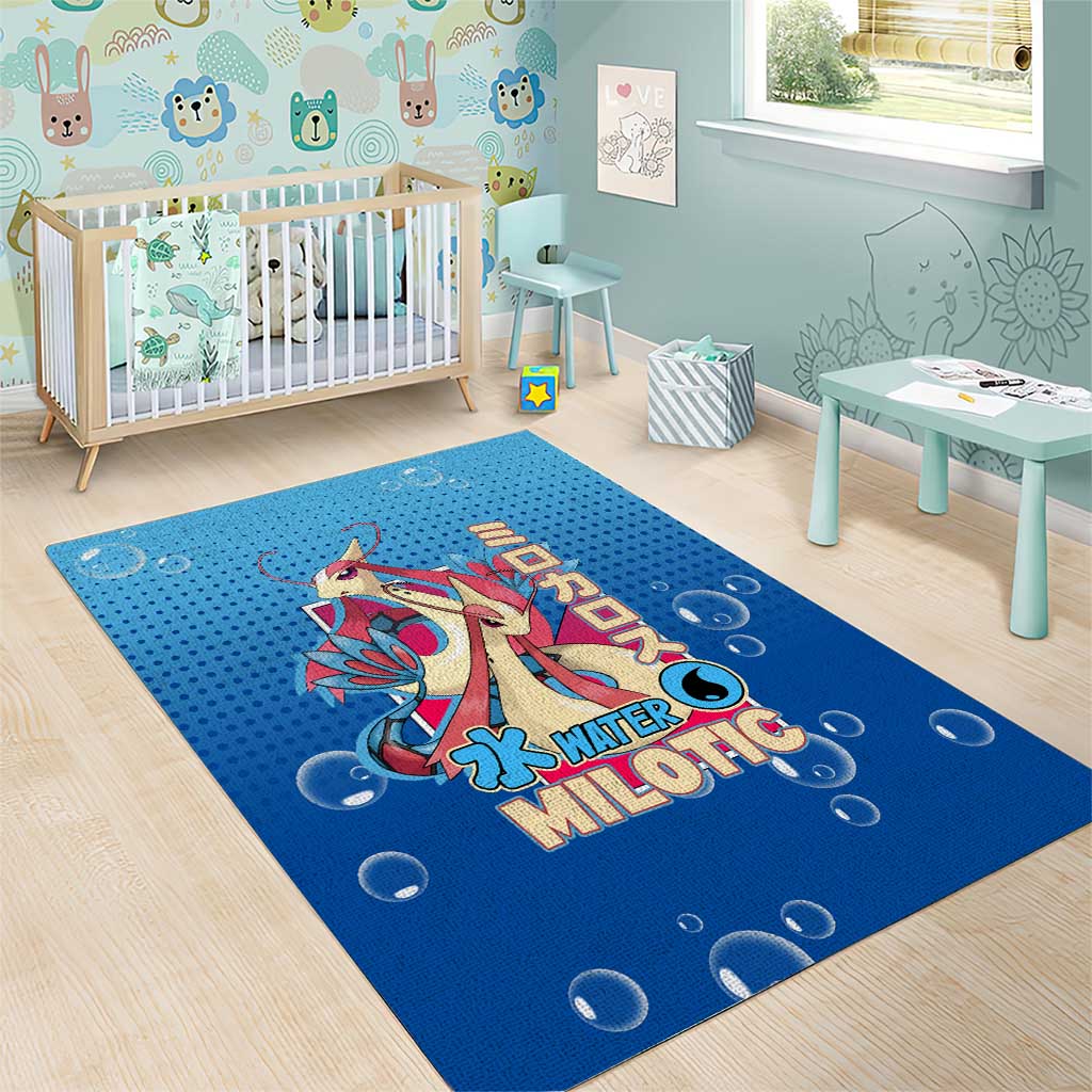 Milotic from Poké Area Rug with Water Type Ability and Graceful Pose Design - The Mazicc