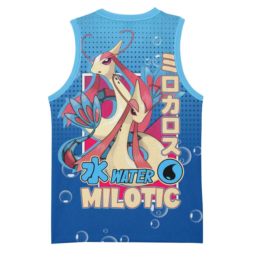 Milotic from Poké Basketball Jersey with Water Type Ability and Graceful Pose Design - The Mazicc