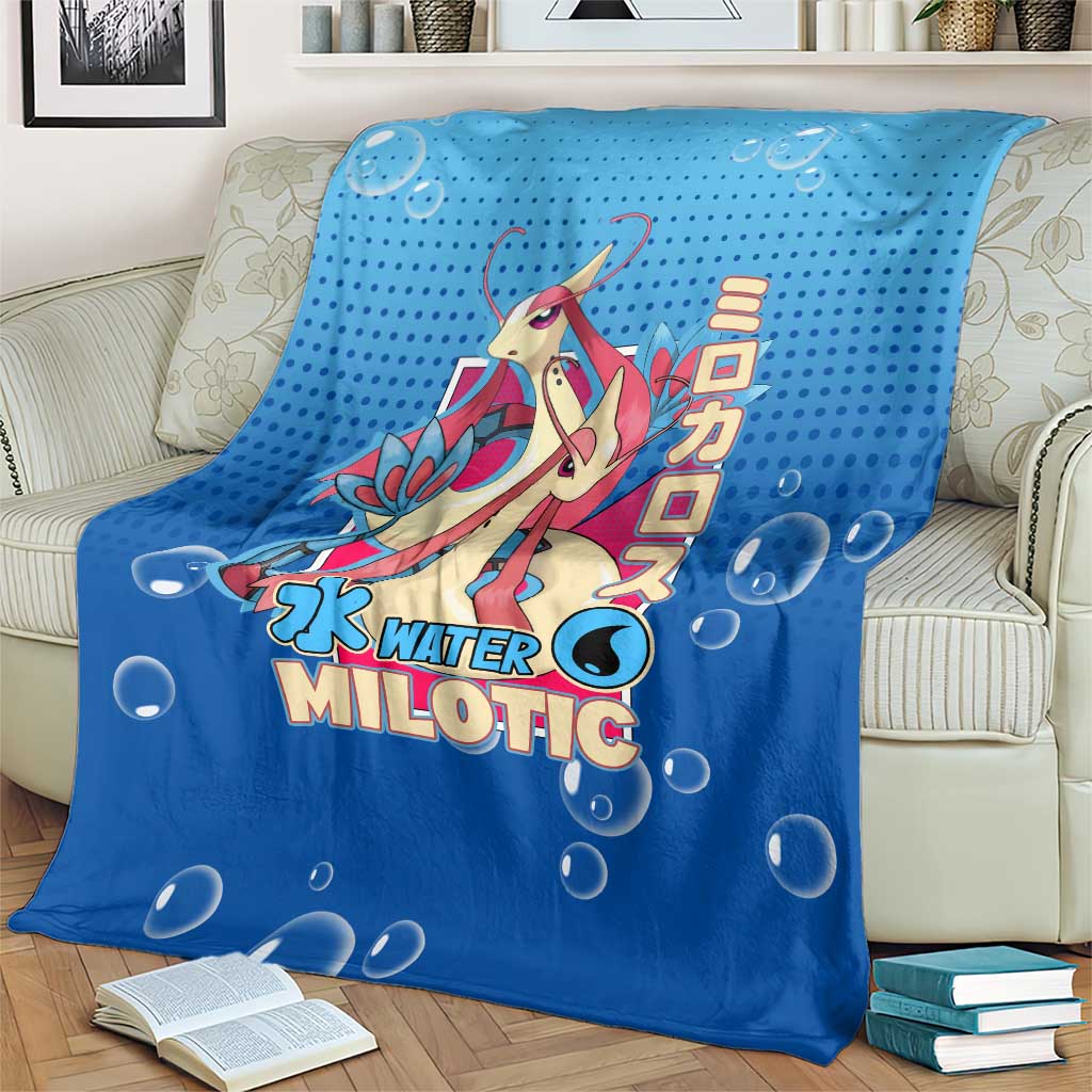 Milotic from Poké Blanket with Water Type Ability and Graceful Pose Design - The Mazicc