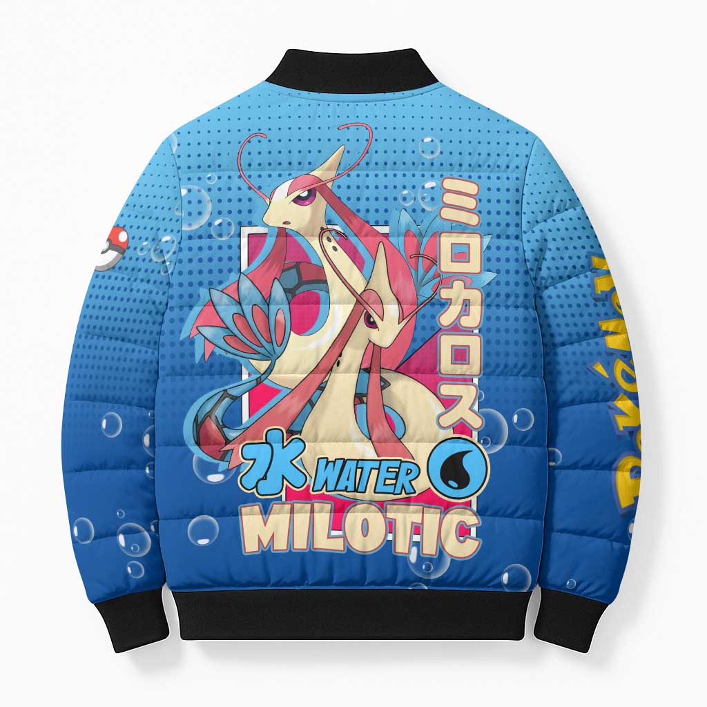 Milotic from Poké Bomber Puffer Jacket with Water Type Ability and Graceful Pose Design - The Mazicc