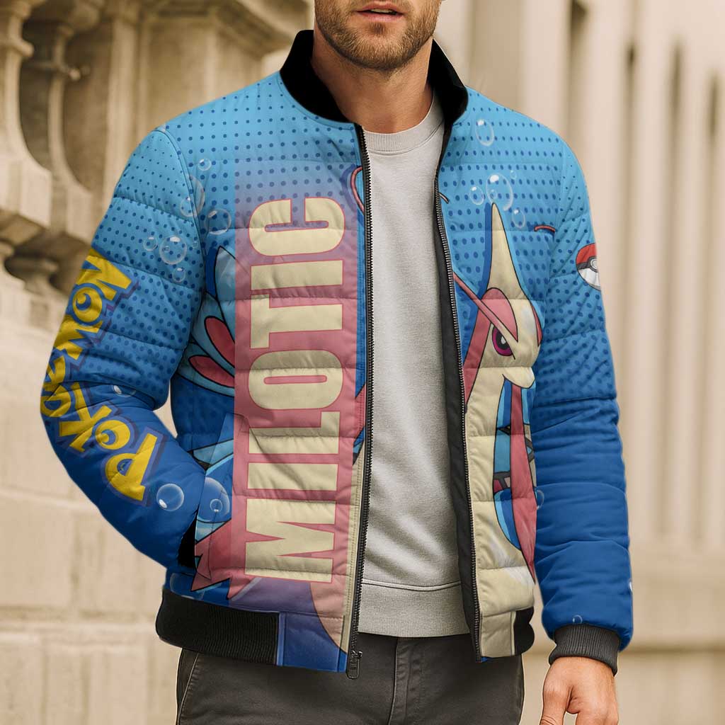Milotic from Poké Bomber Puffer Jacket with Water Type Ability and Graceful Pose Design - The Mazicc