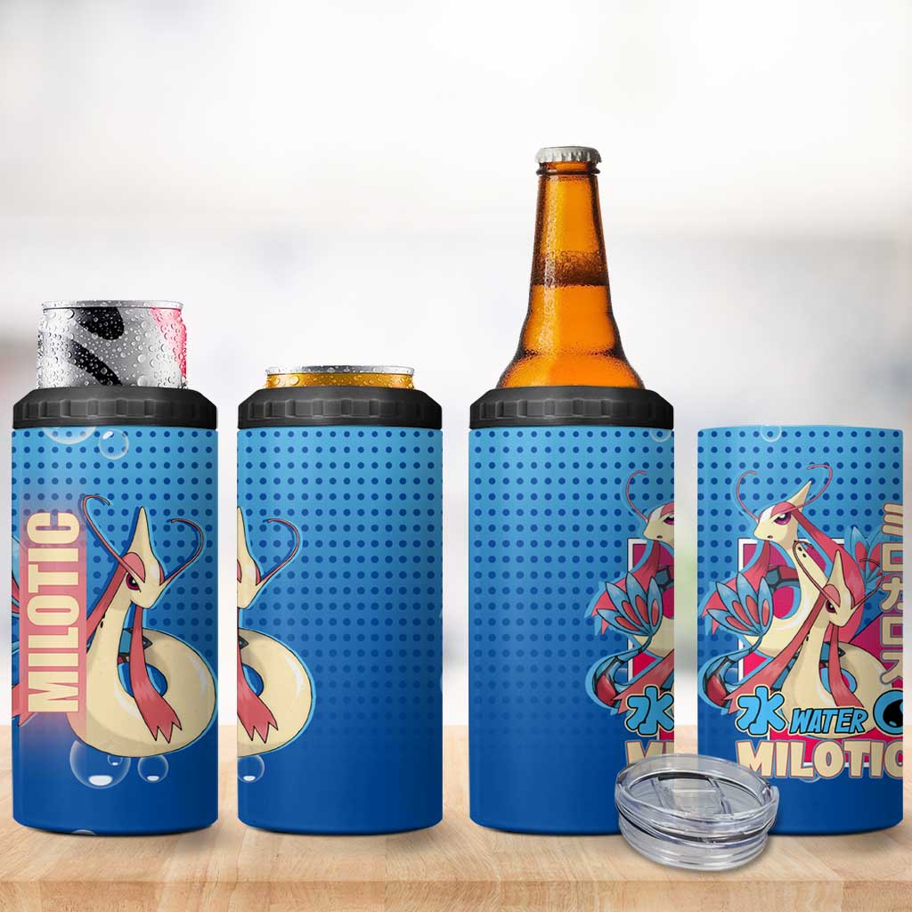 Milotic from Poké 4 in 1 Can Cooler Tumbler with Water Type Ability and Graceful Pose Design - The Mazicc