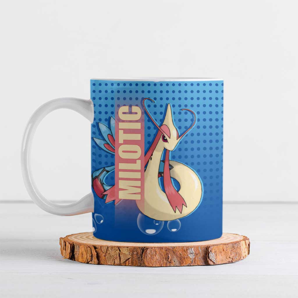 Milotic from Poké Ceramic Mug with Water Type Ability and Graceful Pose Design - The Mazicc