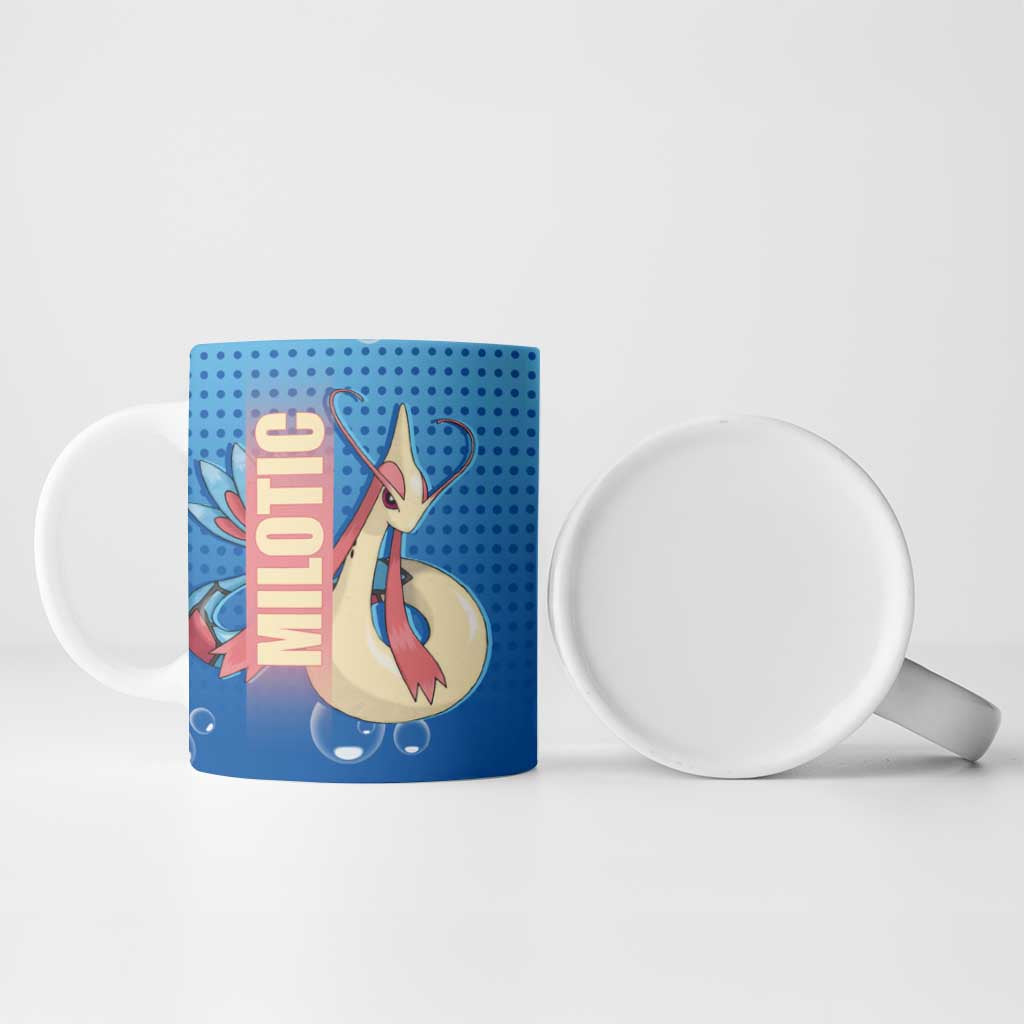 Milotic from Poké Ceramic Mug with Water Type Ability and Graceful Pose Design - The Mazicc