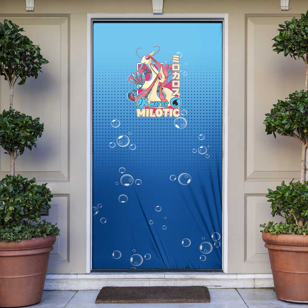 Milotic from Poké Door Cover with Water Type Ability and Graceful Pose Design - The Mazicc