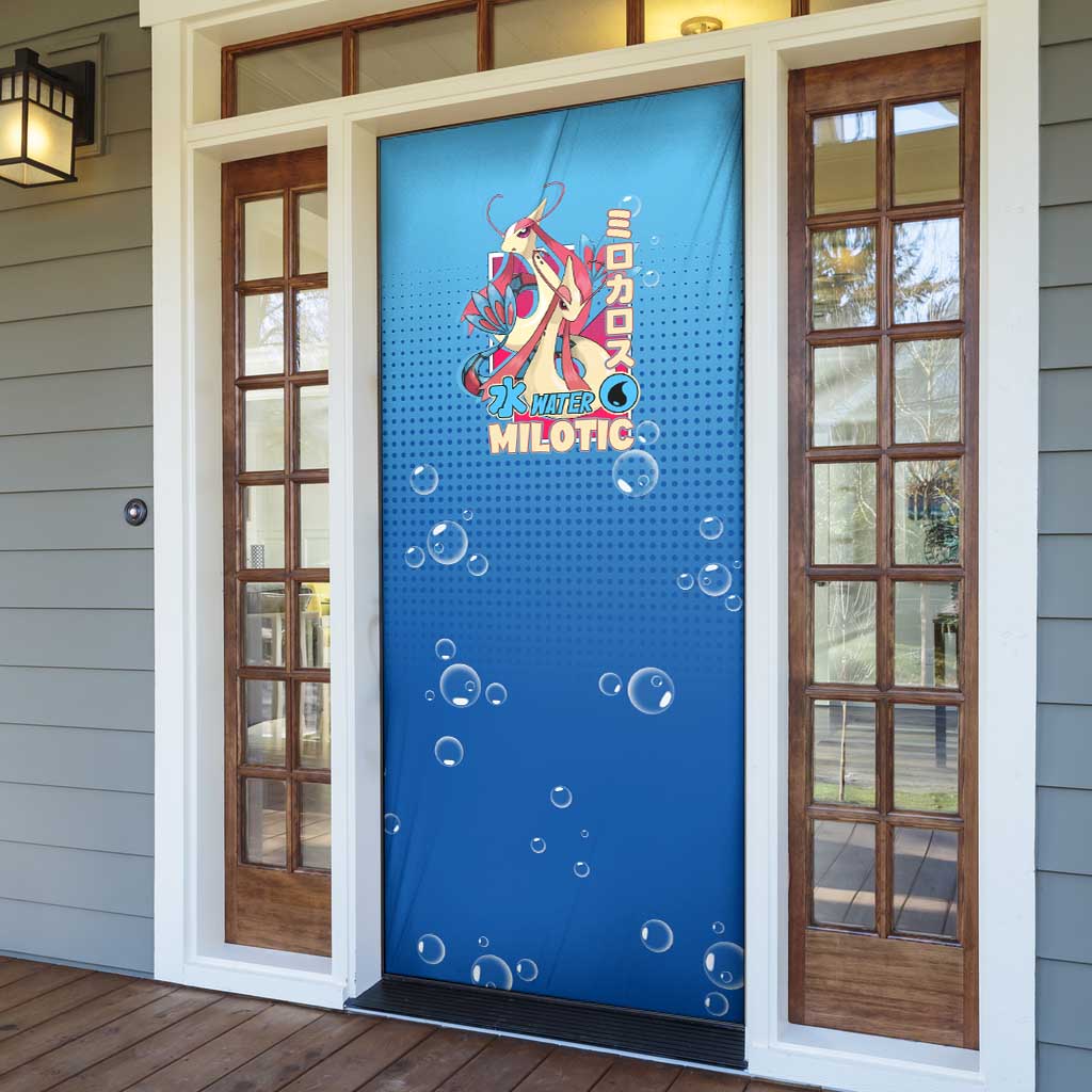 Milotic from Poké Door Cover with Water Type Ability and Graceful Pose Design - The Mazicc