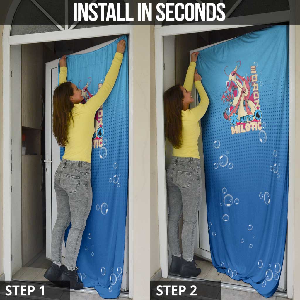 Milotic from Poké Door Cover with Water Type Ability and Graceful Pose Design - The Mazicc