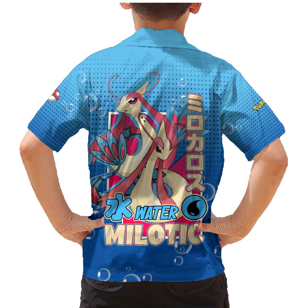 Milotic from Poké Family Matching Mermaid Dress and Hawaiian Shirt with Water Type Ability and Graceful Pose Design - The Mazicc